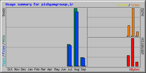 Usage summary for pishgamgrouup.ir